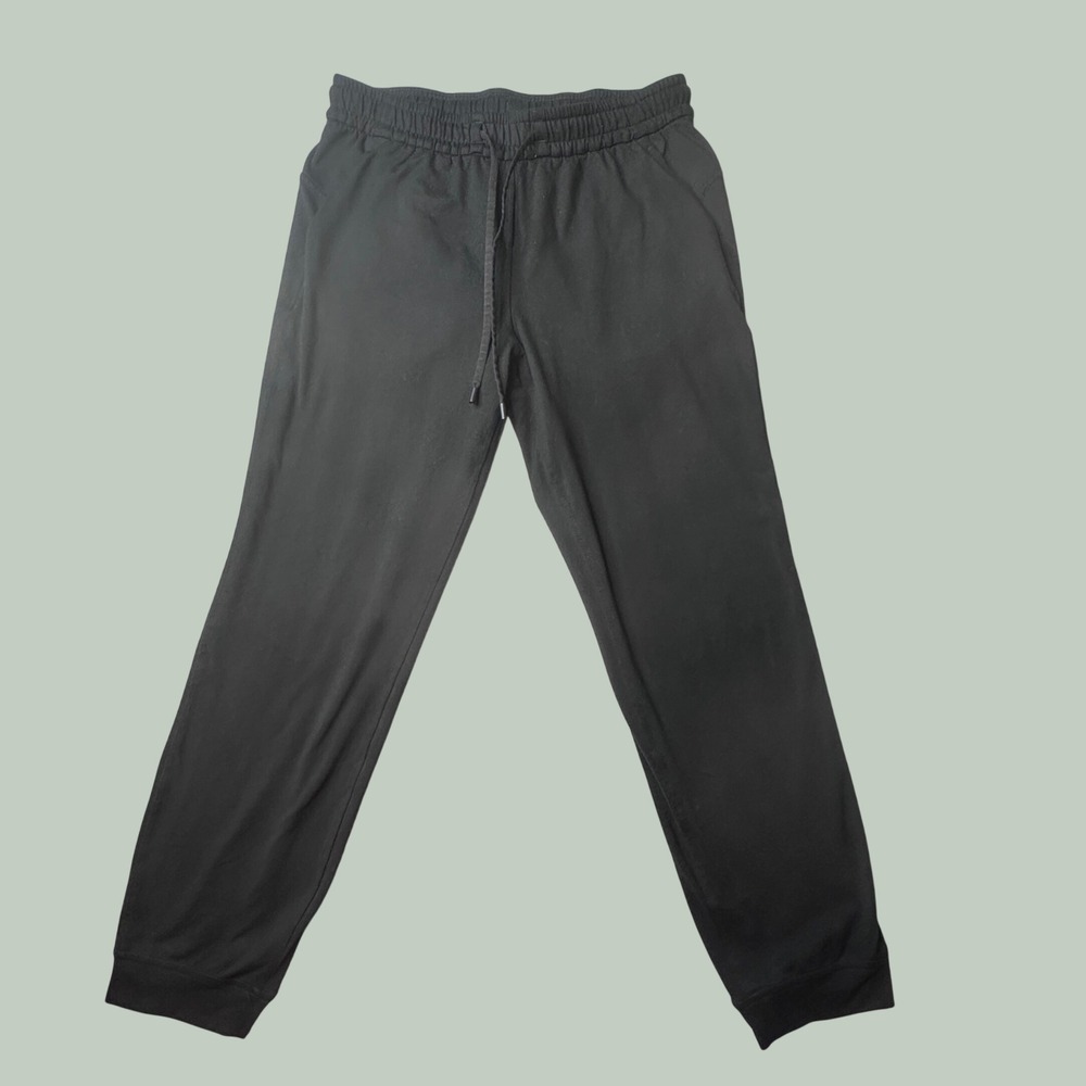 Lululemon Joggers Womens 6 LW5GCMS Black Recycled Polyester Tapered Drawstring